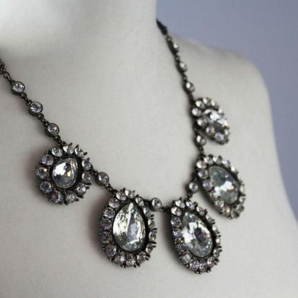 NWOT BADGLEY MISCHKA Couture Statement Necklace - Neiman Marcus Retail $289 - Picture 1 of 9